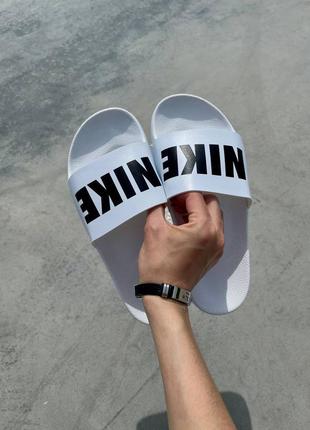 Женские шлепанцы nike slides big logo «white’9 фото