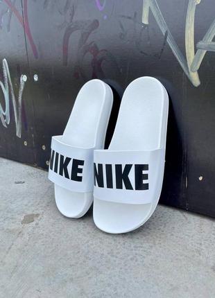 Женские шлепанцы nike slides big logo «white’5 фото
