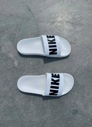 Женские шлепанцы nike slides big logo «white’6 фото