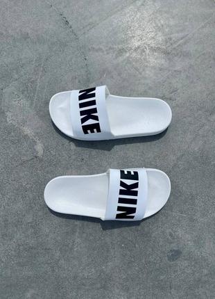 Женские шлепанцы nike slides big logo «white’3 фото