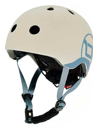 Шлем защитный с маячком scoot and ride ash xxs/s
