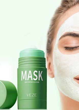 🍃маска для лица глиняная veze mask, с зеленым чаем, 40 г4 фото