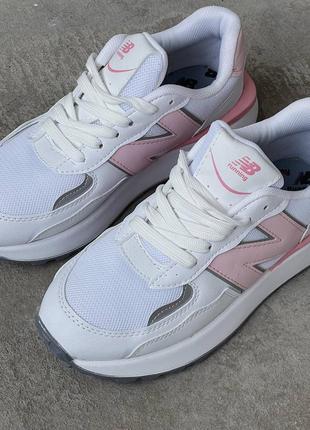 Женские кроссовки new balance white/pink7 фото