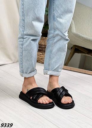 ❤️ кожаные шлепанцы