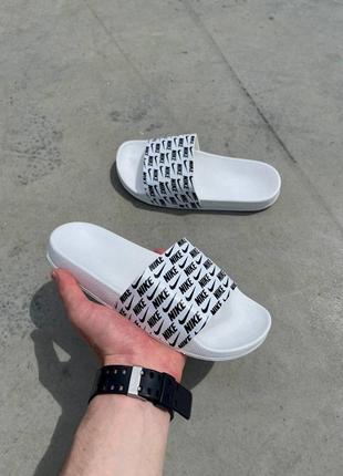 Жіночі шльопанці nike slides small logo ‘white’