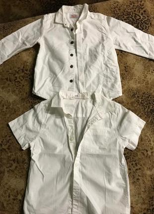 Рубашка  белая  для мальчика 1.5-2года
