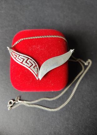 🦈серебряное колье, подвеска, цепочка🦈 серебряная цепочка, подвеска, колье