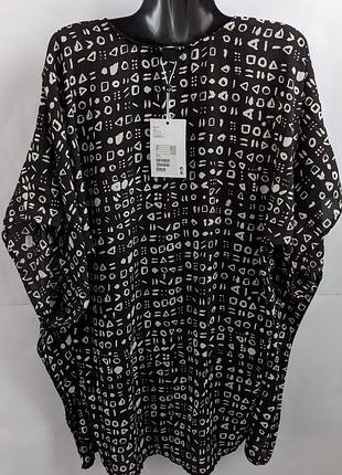 Женская туника monki h&m, блузка, нарядная, легкая, летняя, оверсайз, накидка, блуза, без рукавов