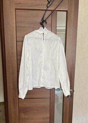 Блузка винтажная блузка с рюшами рубашка размер с-м7 фото
