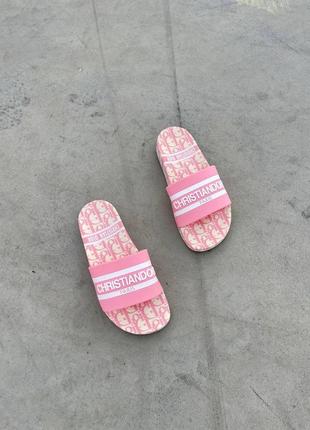 Женские шлепанцы slides «pink»3 фото