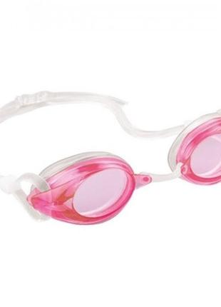 Дитячі окуляри для плавання рожеві intex 55684, розміром l. від 8 років