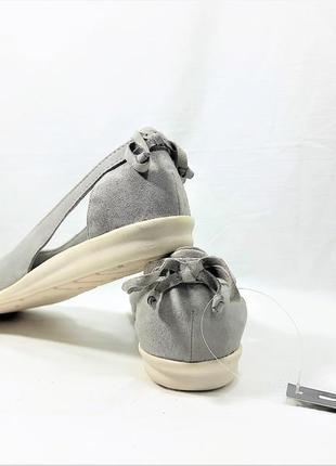 Замшевые фирменные туфли-балетки от "marco tozzi", р 397 фото