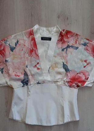 Блузка-корсет шовкова