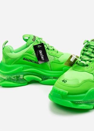 Кроссовки в стиле balenciaga «neon green» мужские4 фото