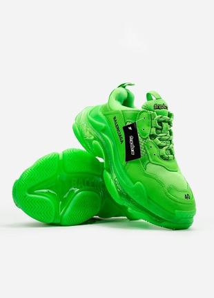 Кроссовки в стиле balenciaga «neon green» мужские2 фото