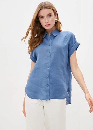 Блузка lauren ralph lauren голубого цвета.