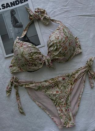 Купальник в цветочный принт h&amp;m