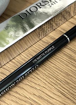 Оригінал dior diorshow 24h stylo waterproof eyeliner 176 водостійкий олівець для очей оригинал водостойкий карандаш для глаз2 фото