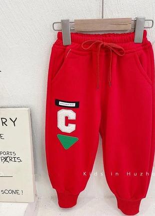 Костюм детский модный трикотажный белая кофта свитшот красные брюки брендовый стильный модный 2023 весенний6 фото