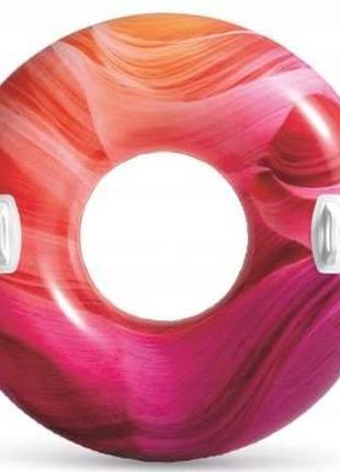 Надувной круг "волна" розовый intex 56267 np. диаметром 114см, от 9 лет