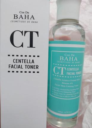 Успокаивающий и восстанавливающий тонер с центеллой cos de baha centella facial toner