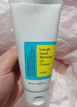 Гель пенка для умывания с bha-кислотами и низким ph cosrx low ph good morning gel cleanser