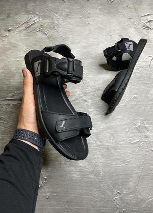 Сандалі puma натуральна шкіра, мужские кожаные сандалии в чёрном цвете1 фото