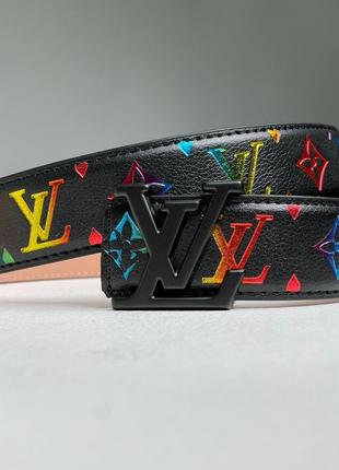 Ремень louis vuitton rainbow belt black/black