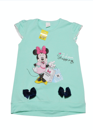 М'ятна трикотажна сукня туніка  motinhas для дівчинки 6 років