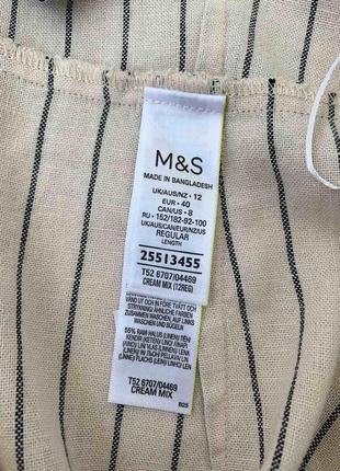 Новий лляний брючний комбінезон marks&amp;spencer штани кюлоти вільного крою8 фото