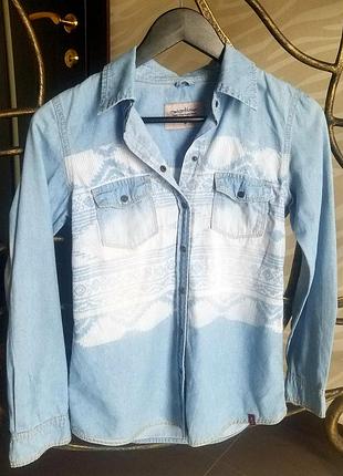 Джинсовая рубашка s