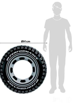 Детский надувной круг "шина" intex 59252 np. диаметром 91см, от 6 до 10 лет3 фото