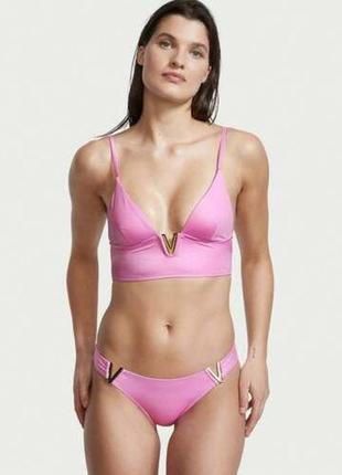 Купальник женский розовый раздельный бренд victoria's secret l,g
