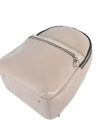Большой женский качественный фабричный рюкзак, для школы, института, бежевый (№691)3 фото