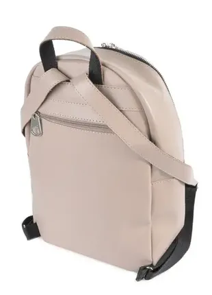Большой женский качественный фабричный рюкзак, для школы, института, бежевый (№691)2 фото