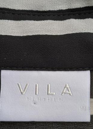 (962) отличная прозрачная рубашка vila в полоску/ размер  м6 фото