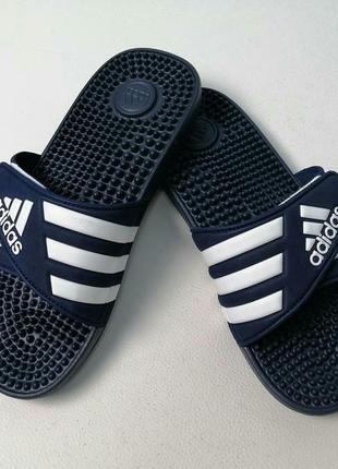 Легендарные массажные шлепанцы на липучке adidas adissage2 фото