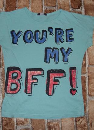 Футболка хлопковая девочке 7 - 8 лет george