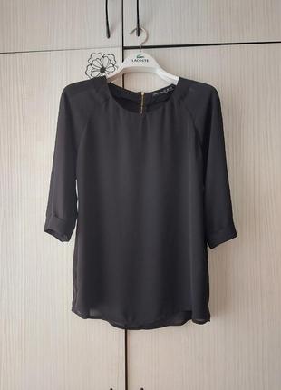 Шифоновая черная блуза