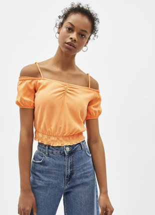 Топ bershka помаранчовий
