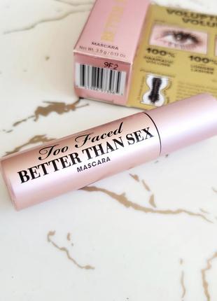 Туш better than sex mascara від бренду too faced