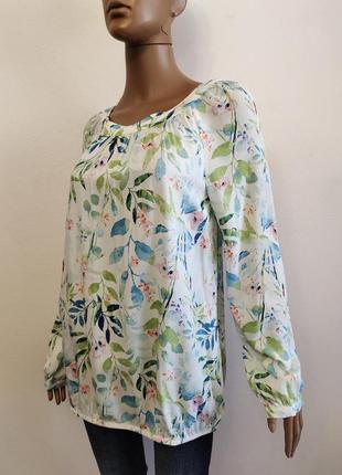 Изысканная яркая женская блузка s.oliver, р.s/m, xl/2xl5 фото