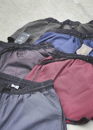 Модные шорты для купания мужские из водоотталкивающей ткани хаки цвет2 фото