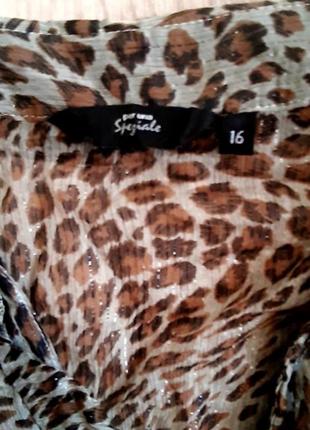 Блузка у леопардовий принт3 фото