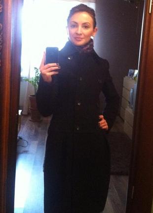 Натуральное пальто! женское, кашемир с шерстью, черное6 фото