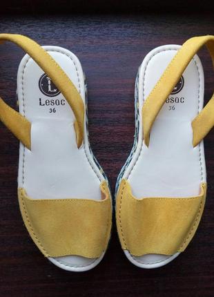 Новые кожаные женские босоножки слипоны сандалии lesac 363 фото
