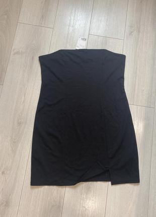 Черное базовое новое мини платье из вискозы h&amp;m2 фото