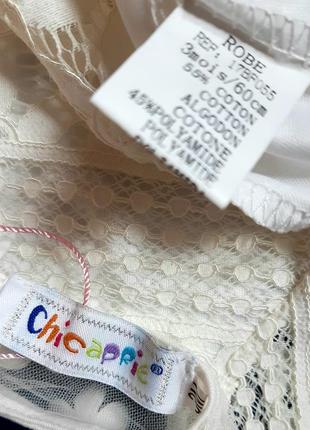 Платье chicaprie белое нарядное гипюровое на 3 месяца5 фото