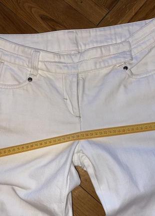 Белые заниженная посадка джинсы широкие прямые палаццо7 фото