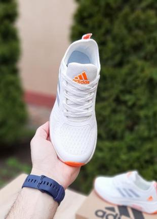 Кросівки adidas cloudfoom білі з помаранчевим6 фото